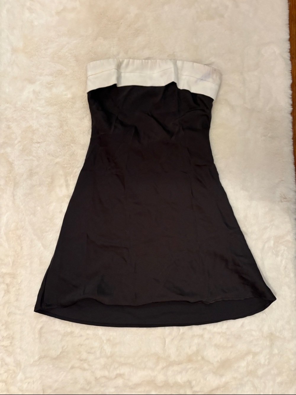 Princess Polly Black Strapless Dress with White Bandeau